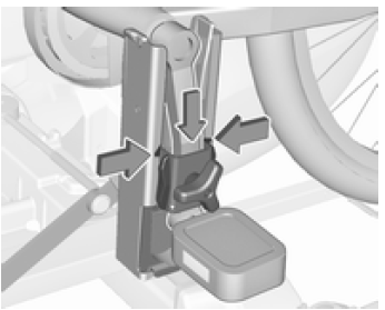 Fahrrad am Heckträgersystem befestigen