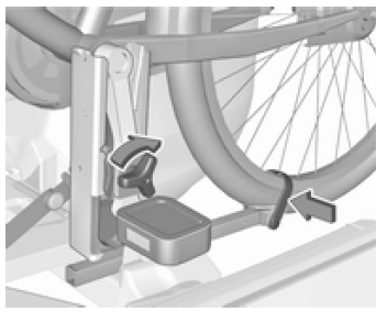 Fahrrad am Heckträgersystem befestigen