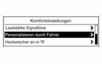 Fahrzeugeinstellungen 