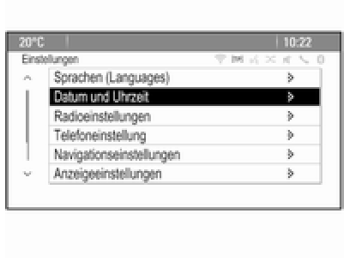 Fahrzeugeinstellungen 