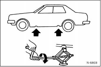 Nissan Micra - Bordwagenheber und hebebühne